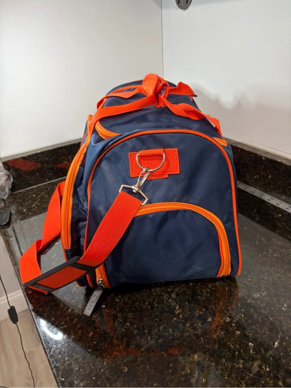 AUBURN UNIVERSITY LOGO Brand Navy and Orange Duffle Bag 22”x12”x10”